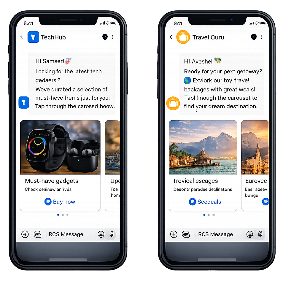 RCS verified branding example